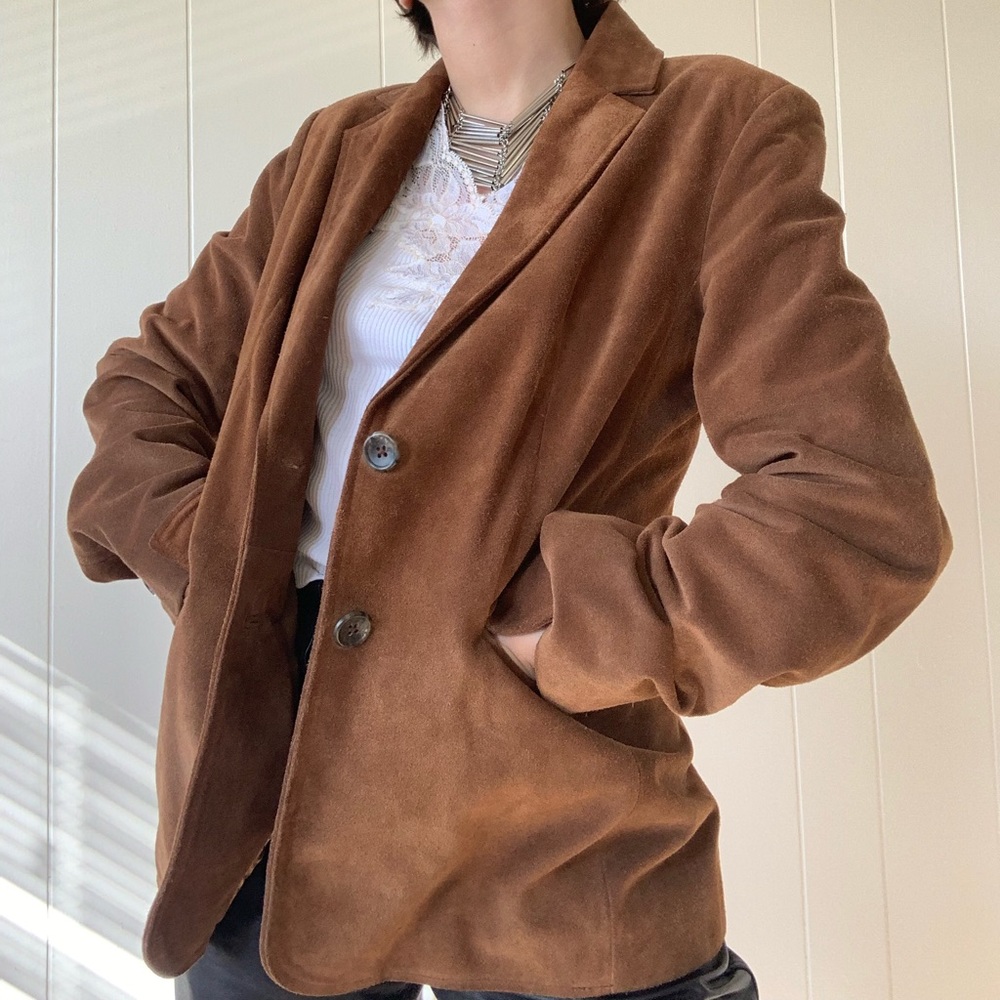🍁🍂SUPER CUTE SUEDE LEATHER COAT/BLAZER🍂🍁